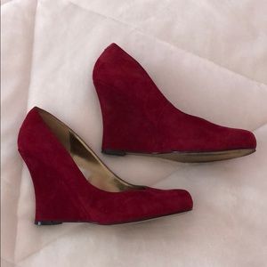 Nine West Red Wedges